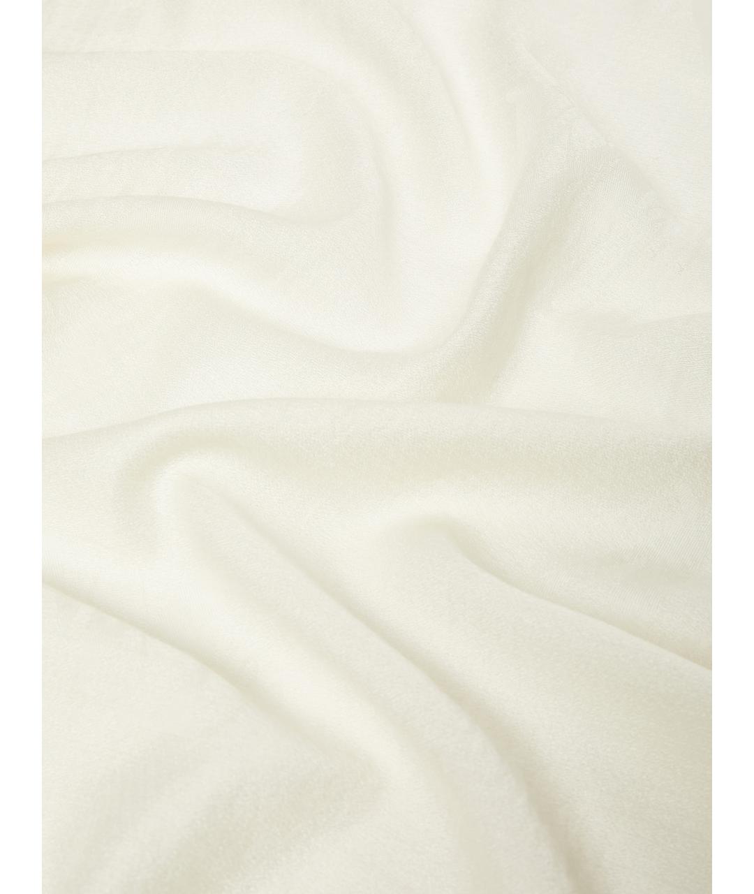 MAX MARA Белый шерстяной шарф, фото 2