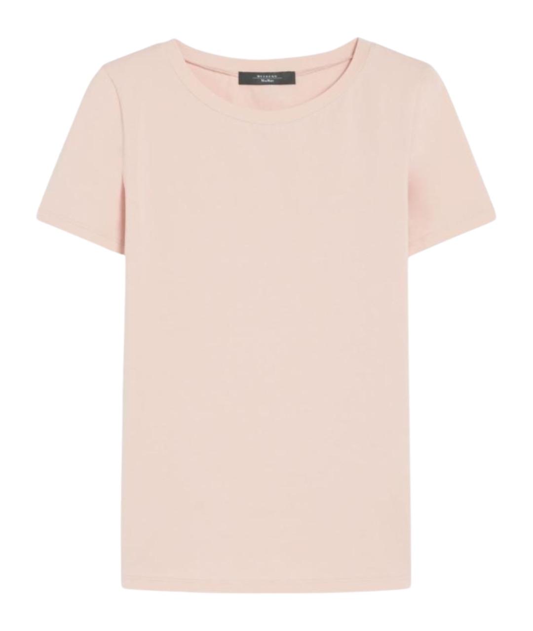 WEEKEND MAX MARA Розовая хлопковая футболка, фото 1