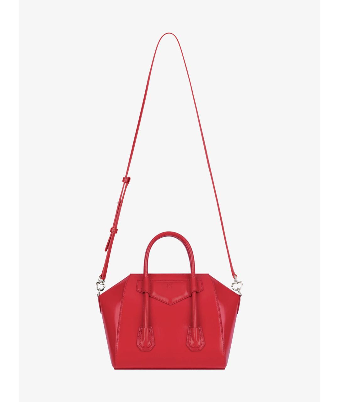 GIVENCHY Красная кожаная сумка тоут, фото 3