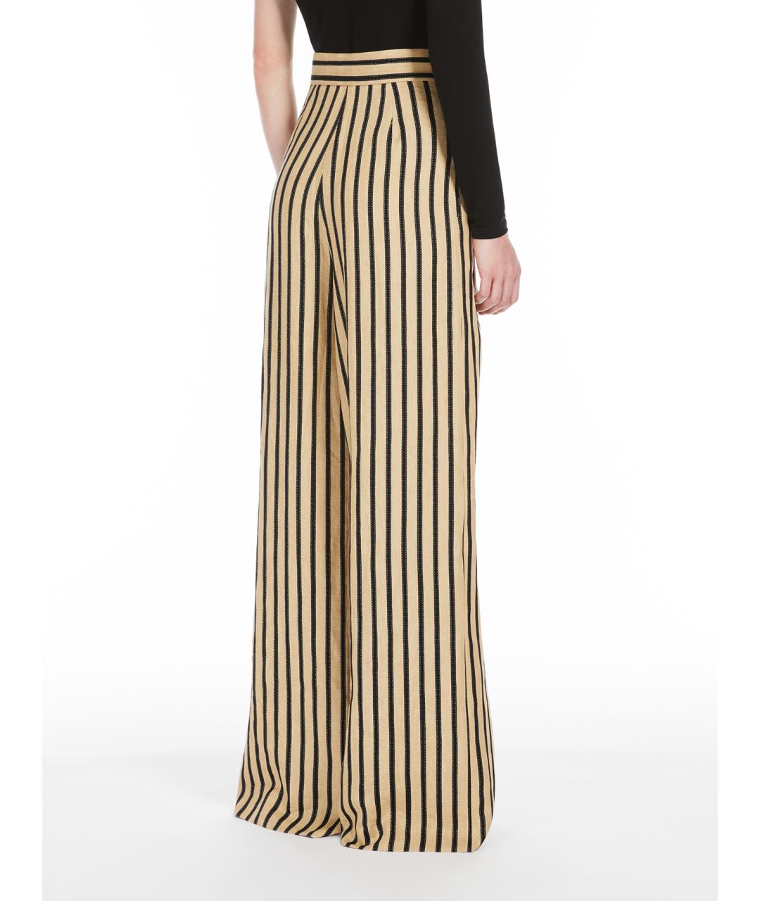 MAX MARA Мульти льняные брюки широкие, фото 4