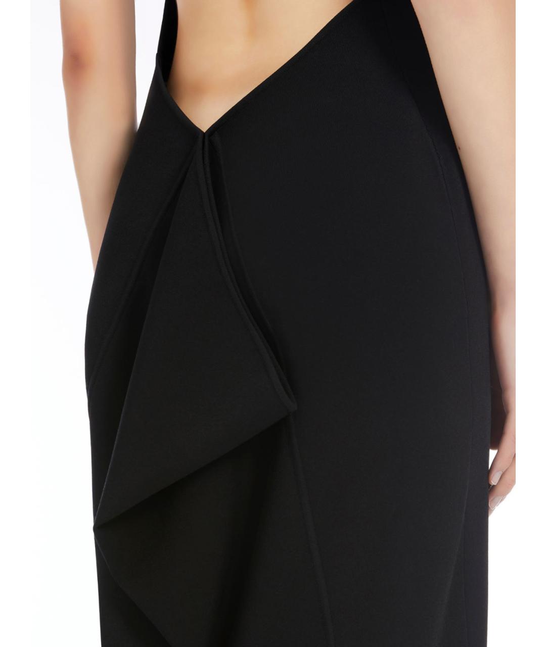 SPORTMAX Черное вискозное повседневное платье, фото 3