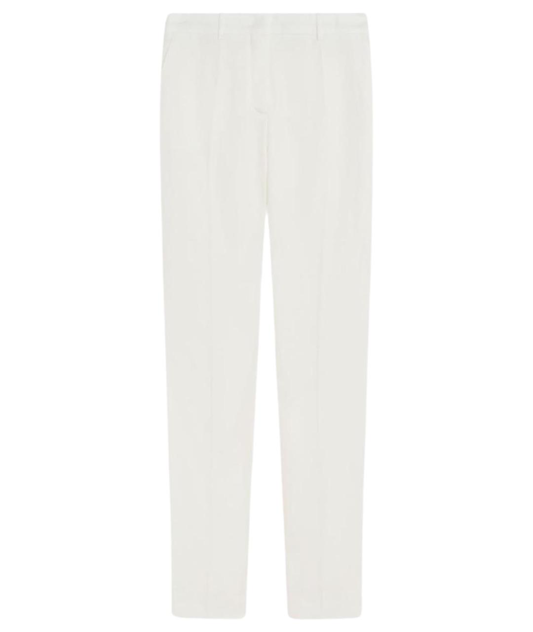 SPORTMAX Белые вискозные прямые брюки, фото 1
