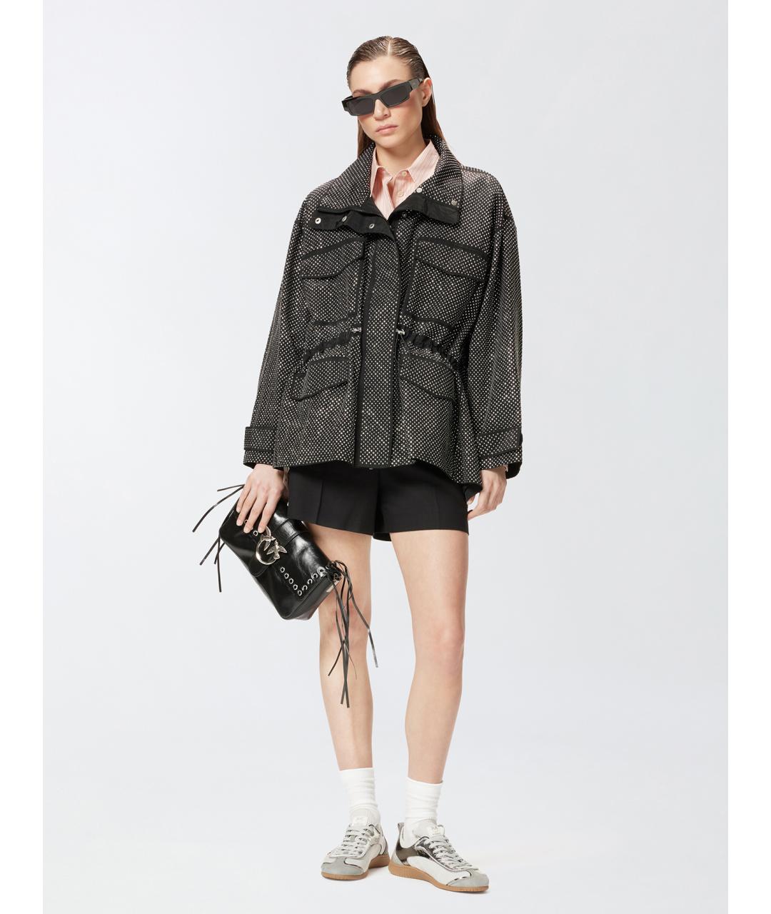 PINKO Черная полиамидовая парка, фото 2