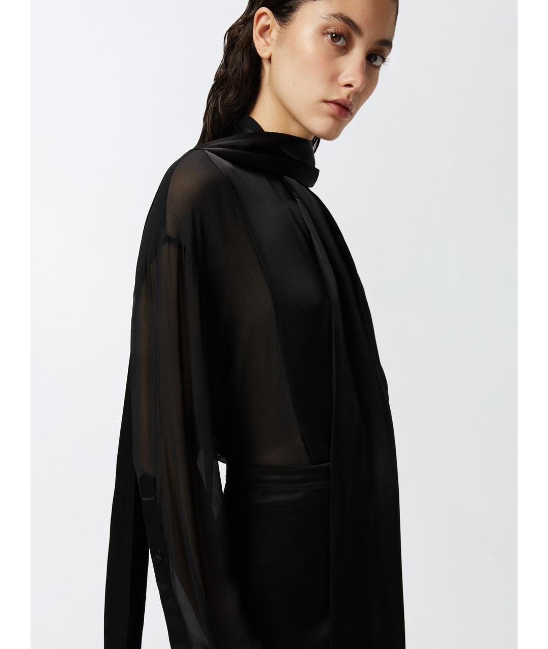 PINKO Черная вискозная блузы, фото 5