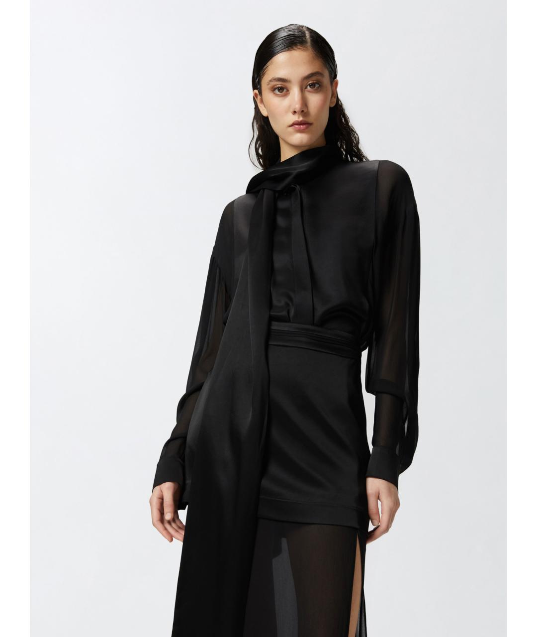 PINKO Черная вискозная блузы, фото 3