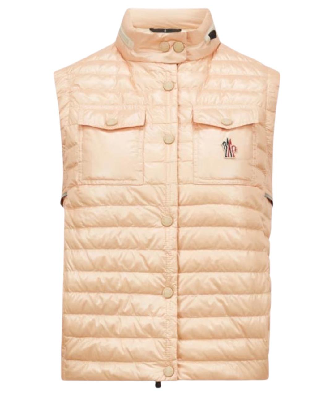 MONCLER Бежевый полиамидовый жилет, фото 1