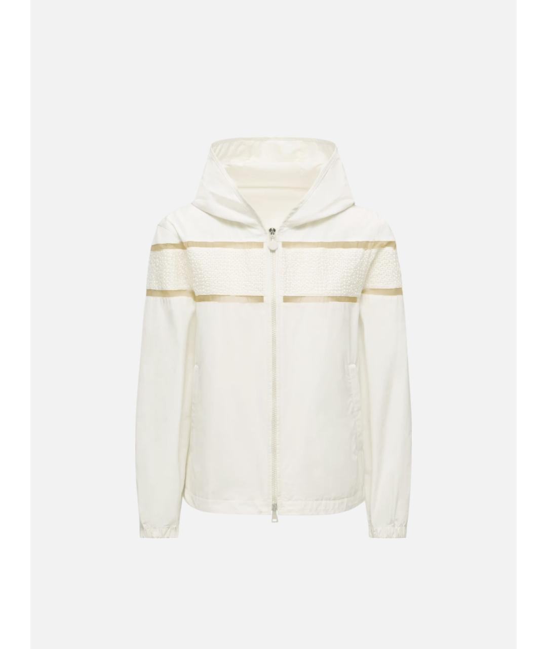 MONCLER Бежевая полиэстеровая куртка, фото 5