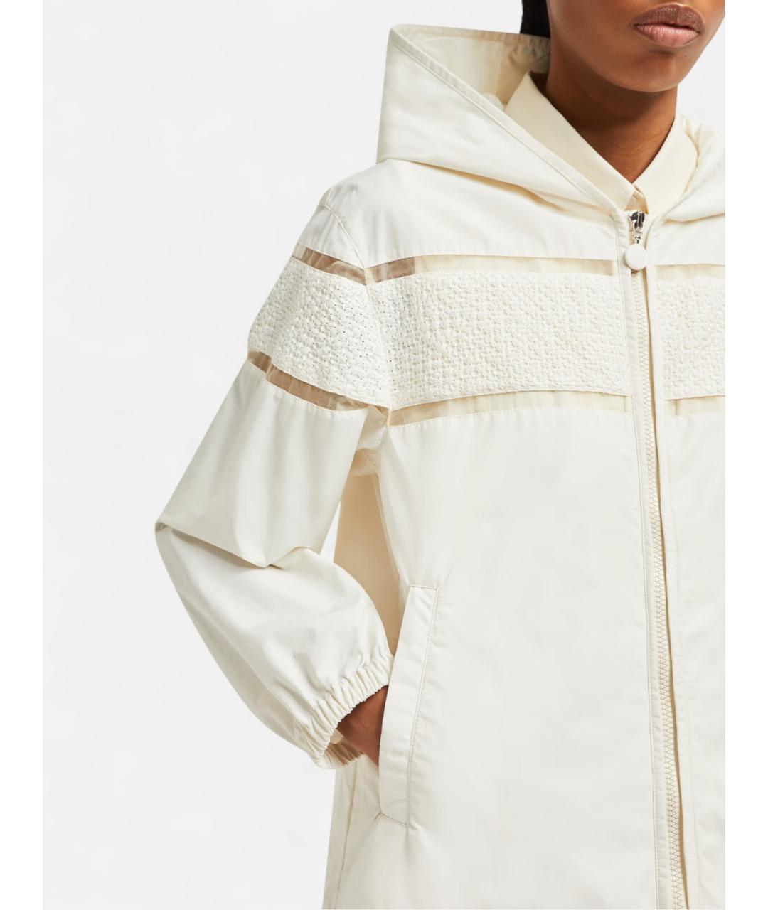 MONCLER Бежевая полиэстеровая куртка, фото 3