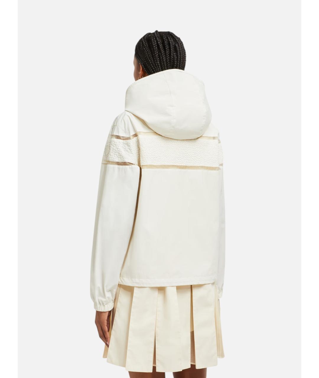 MONCLER Бежевая полиэстеровая куртка, фото 4