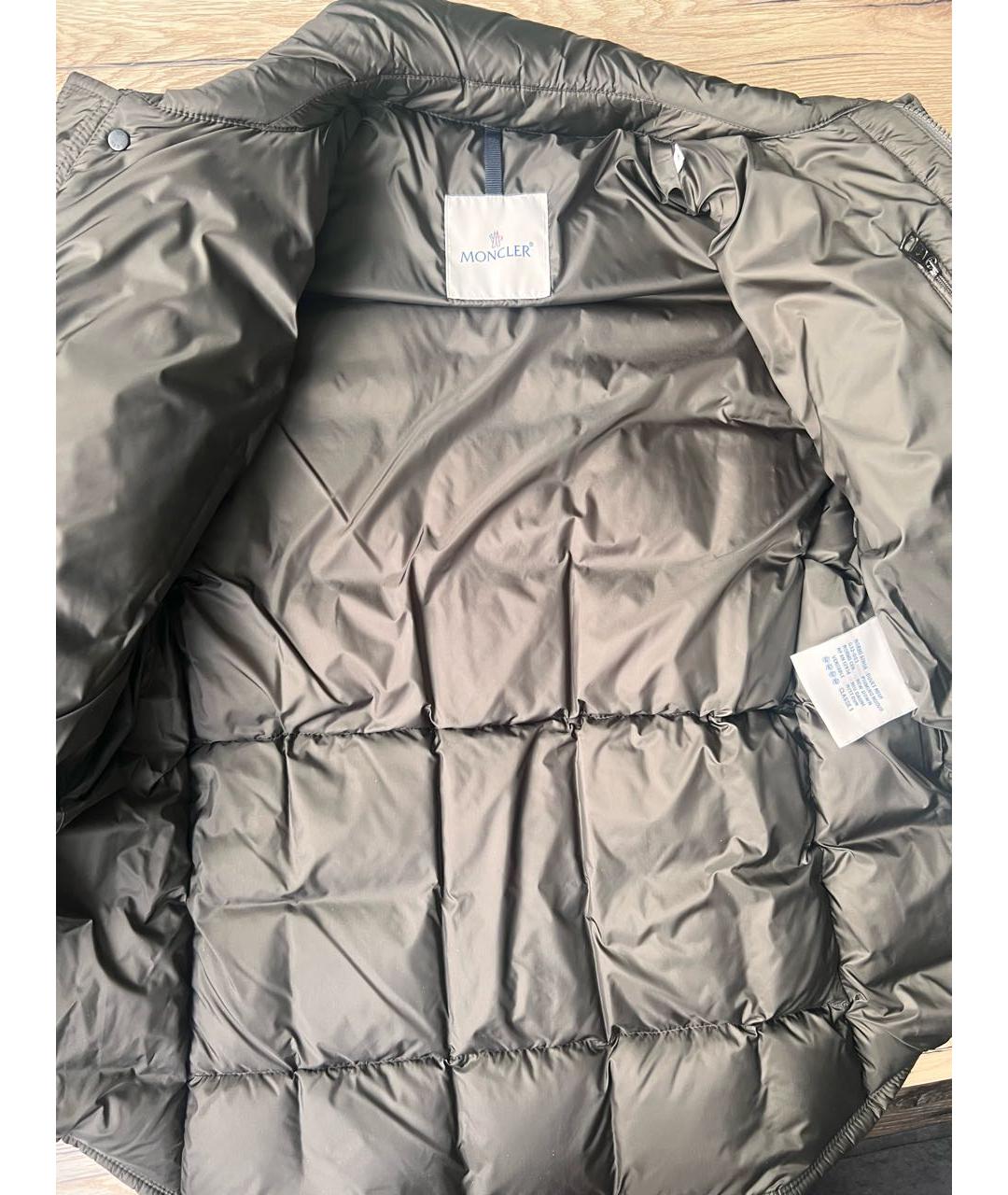 MONCLER Хаки пуховик, фото 4