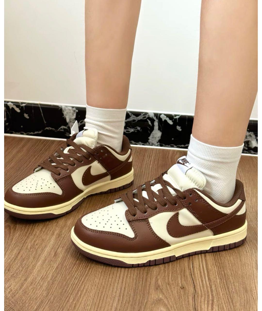 NIKE Коричневые кожаные кроссовки, фото 6