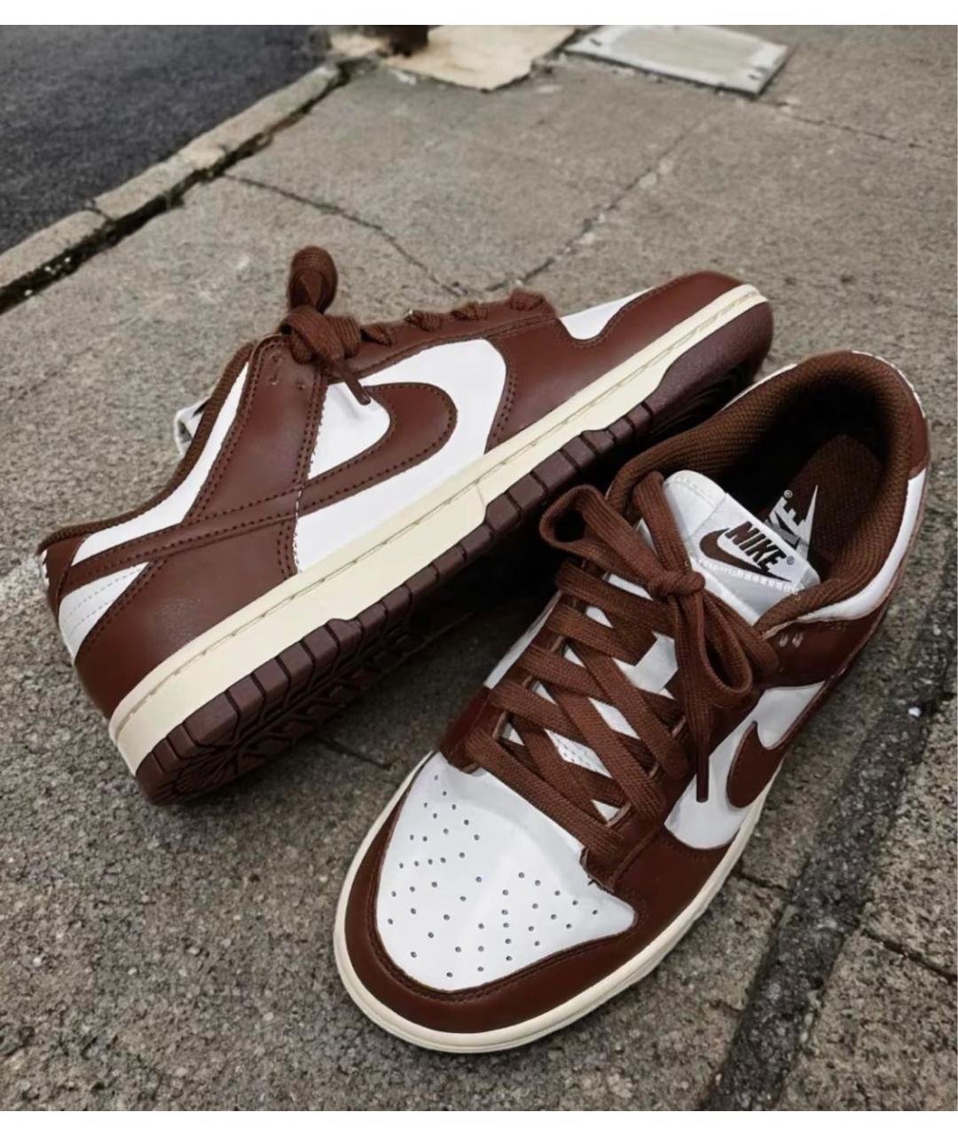 NIKE Коричневые кожаные кроссовки, фото 2