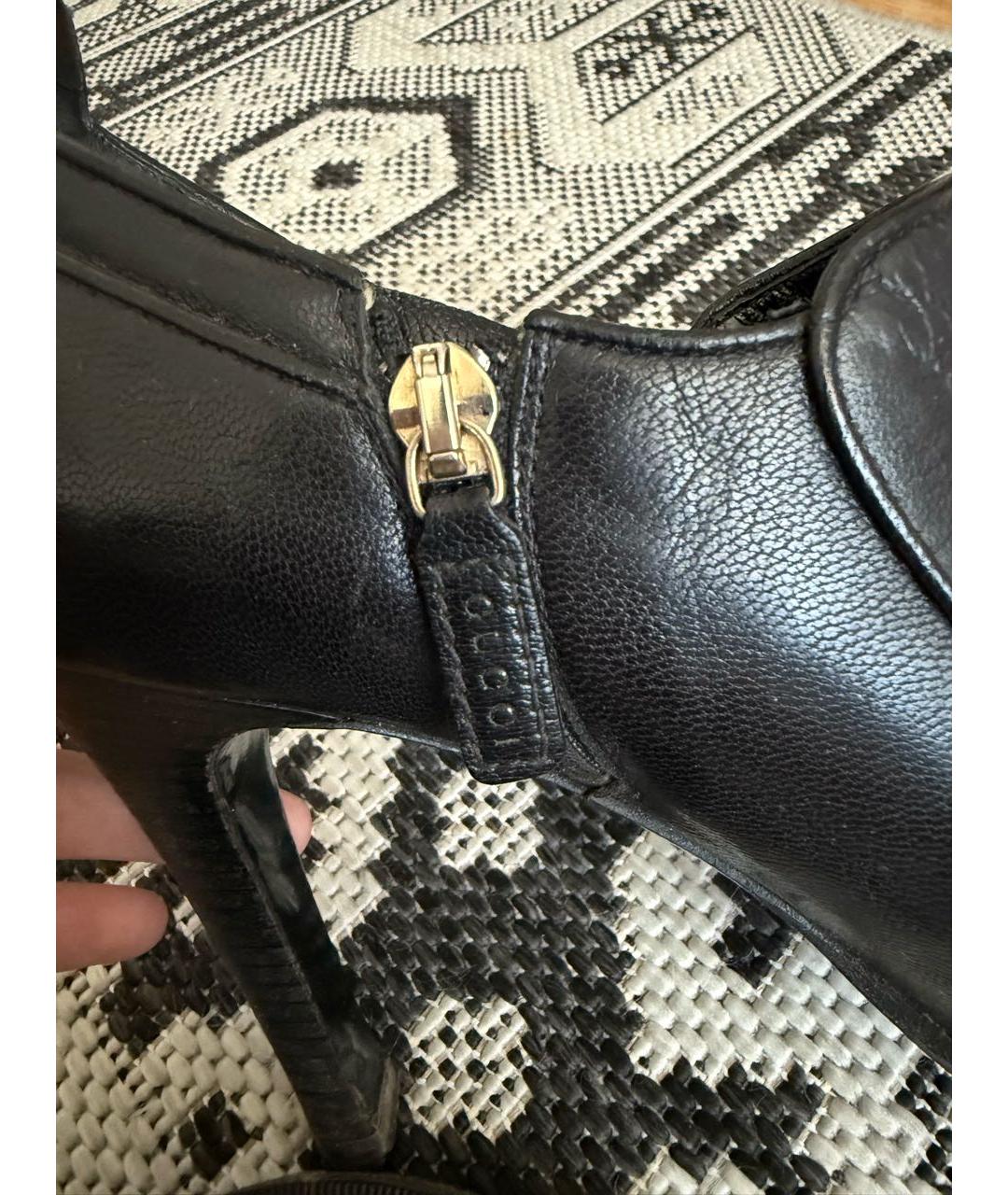 GUCCI Черные кожаные ботильоны, фото 5