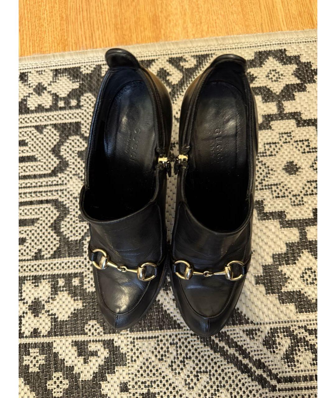 GUCCI Черные кожаные ботильоны, фото 3