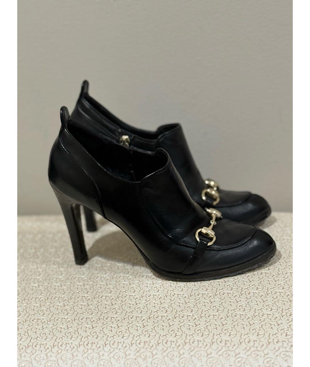 GUCCI Черные кожаные ботильоны, фото 8