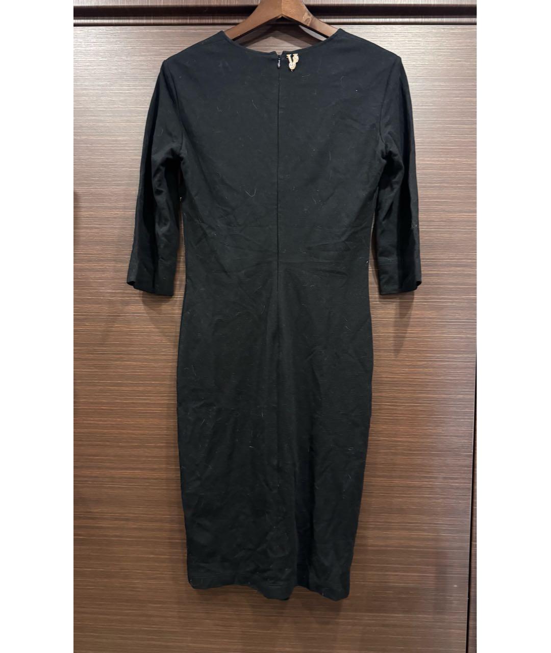 VERSACE JEANS COUTURE Черное вискозное коктейльное платье, фото 2