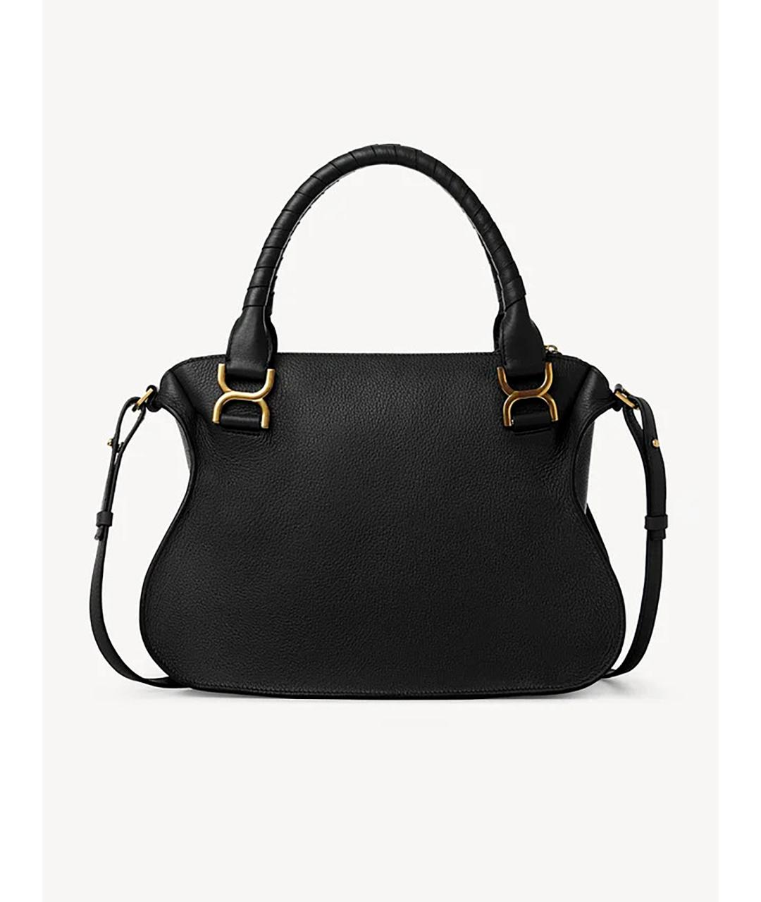 CHLOE Черная кожаная сумка тоут, фото 4