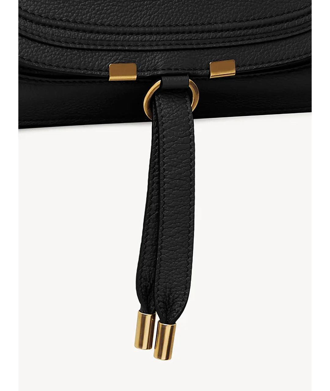 CHLOE Черная кожаная сумка тоут, фото 2