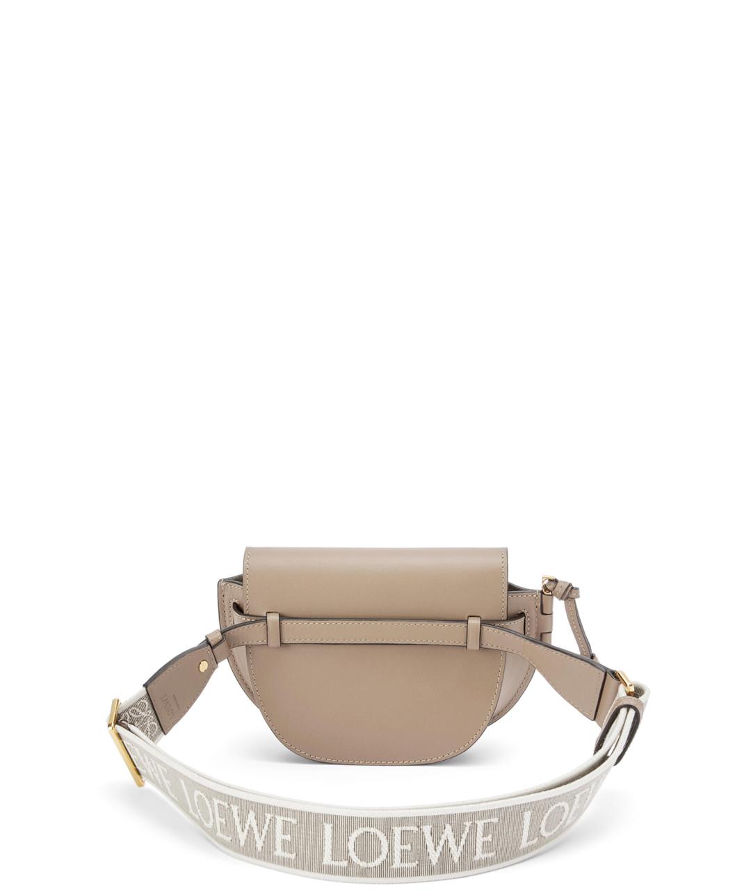 LOEWE Бежевая кожаная сумка через плечо, фото 3