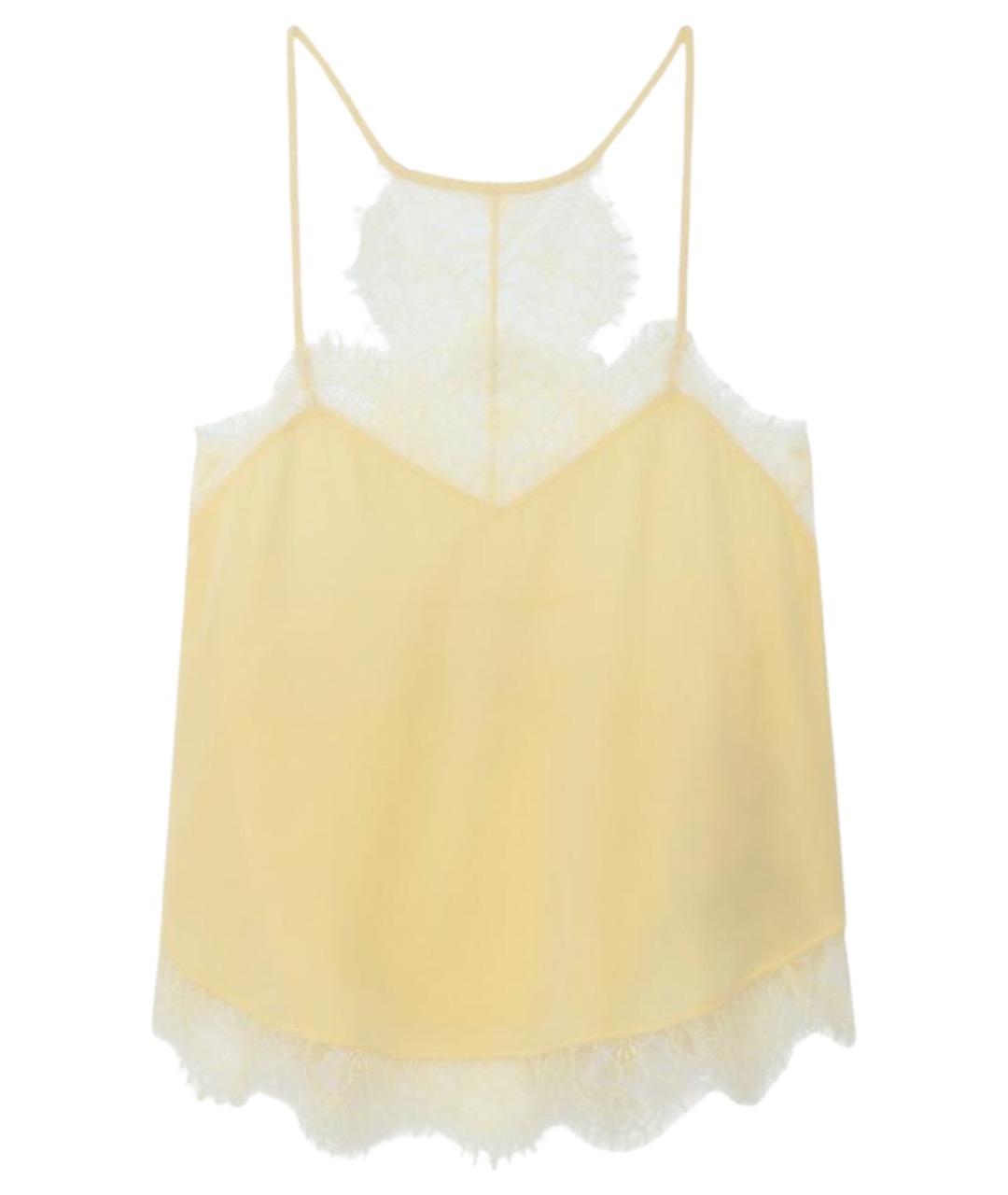 ZADIG & VOLTAIRE Желтая шелковая майка, фото 1
