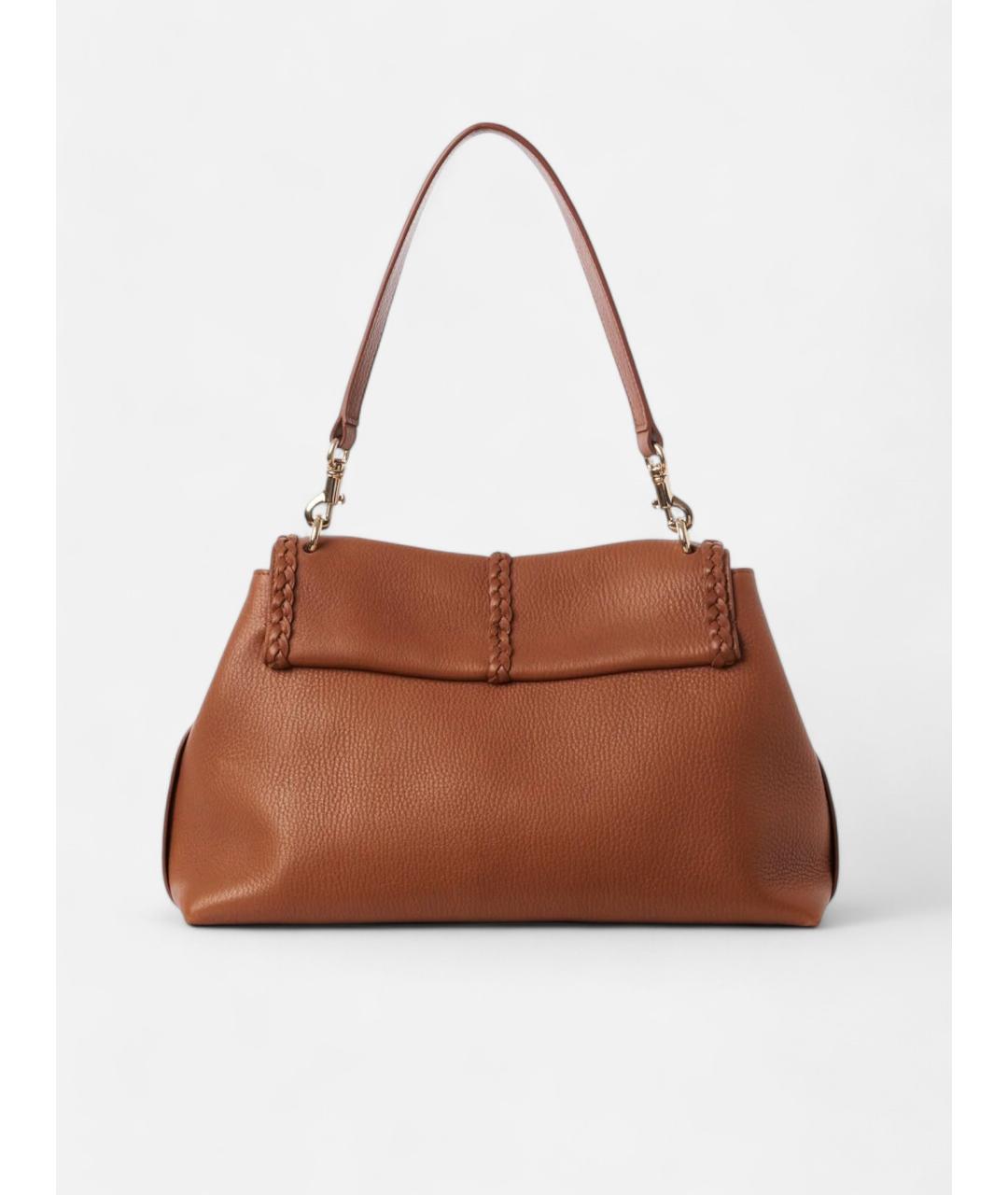 CHLOE Коричневая кожаная сумка через плечо, фото 2