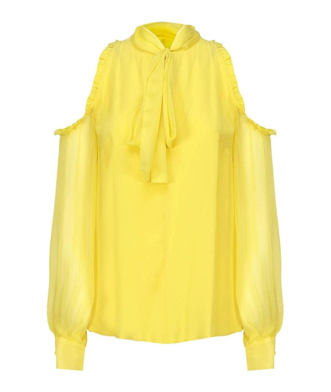 PINKO Желтая ацетатная блузы, фото 1