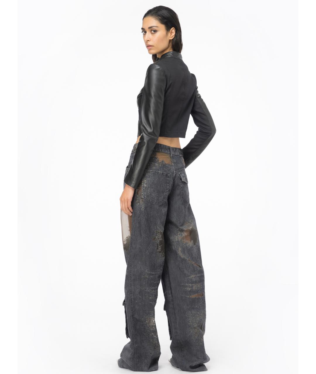 PINKO Черные хлопковые прямые джинсы, фото 3