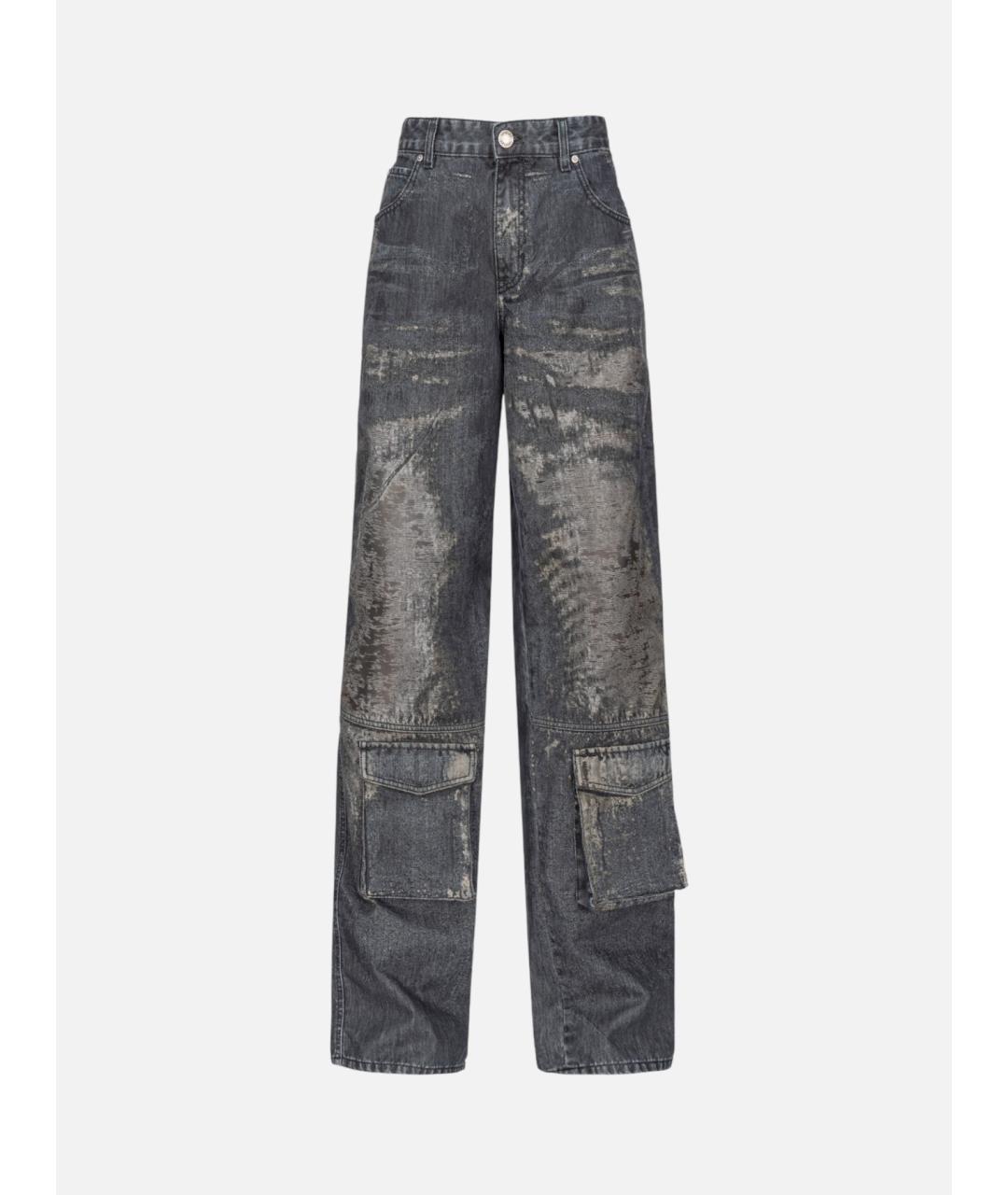 PINKO Черные хлопковые прямые джинсы, фото 4