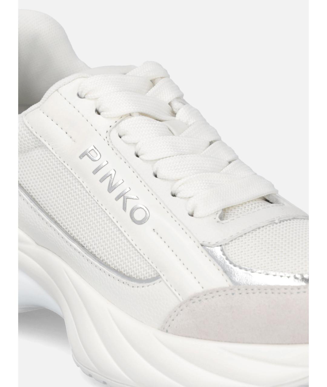 PINKO Белые текстильные кроссовки, фото 4