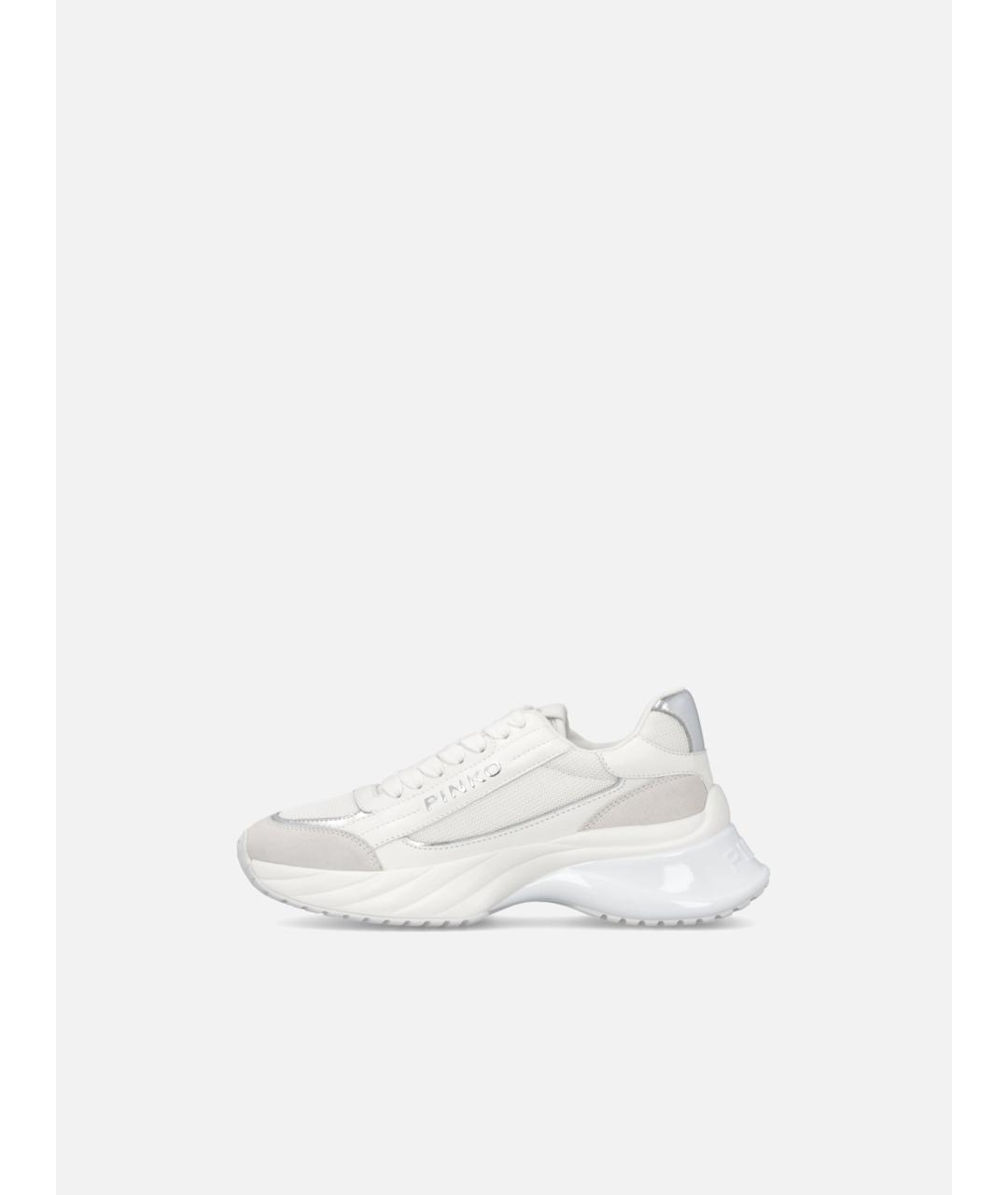 PINKO Белые текстильные кроссовки, фото 5