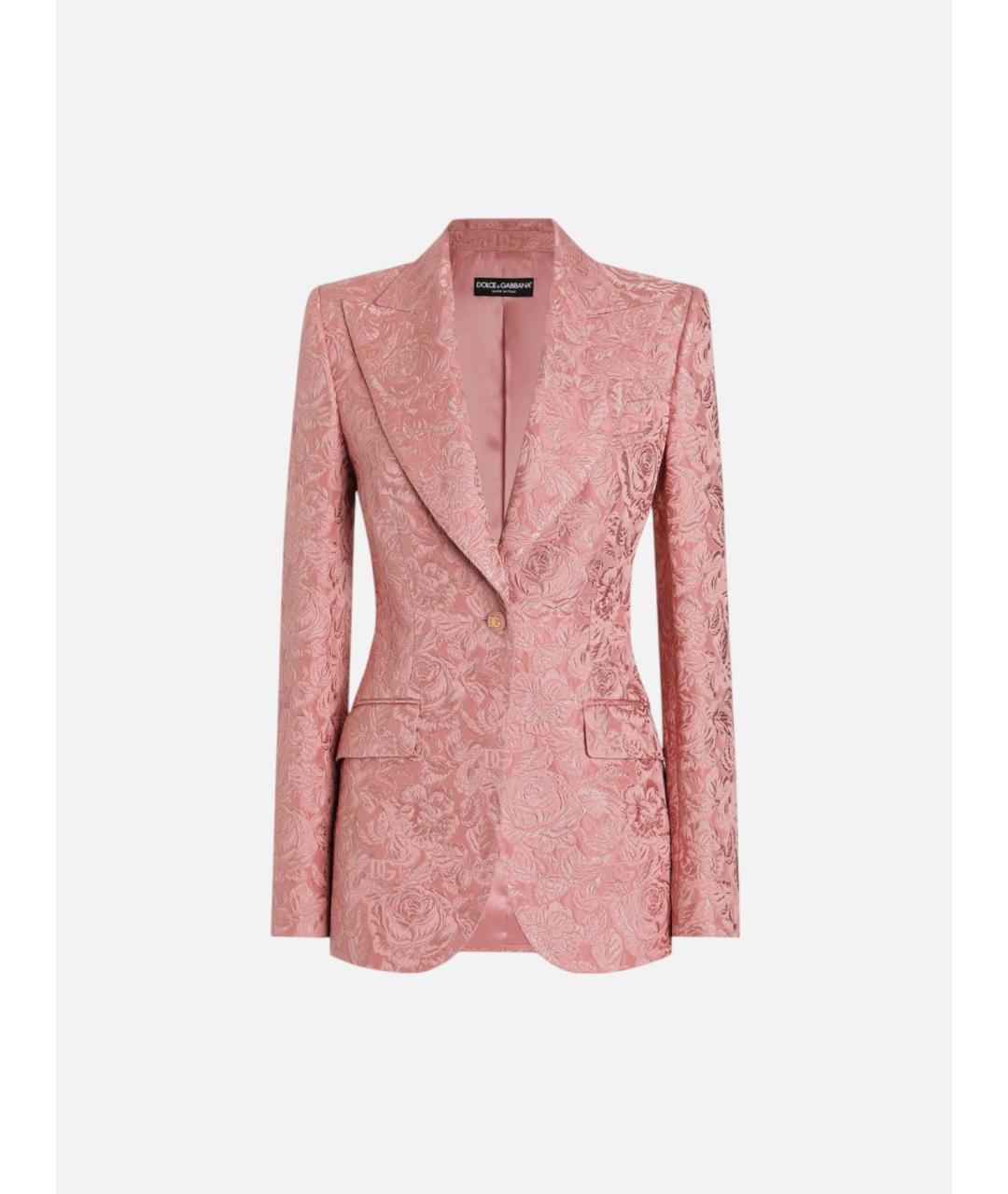 DOLCE&GABBANA Розовый хлопковый жакет/пиджак, фото 5