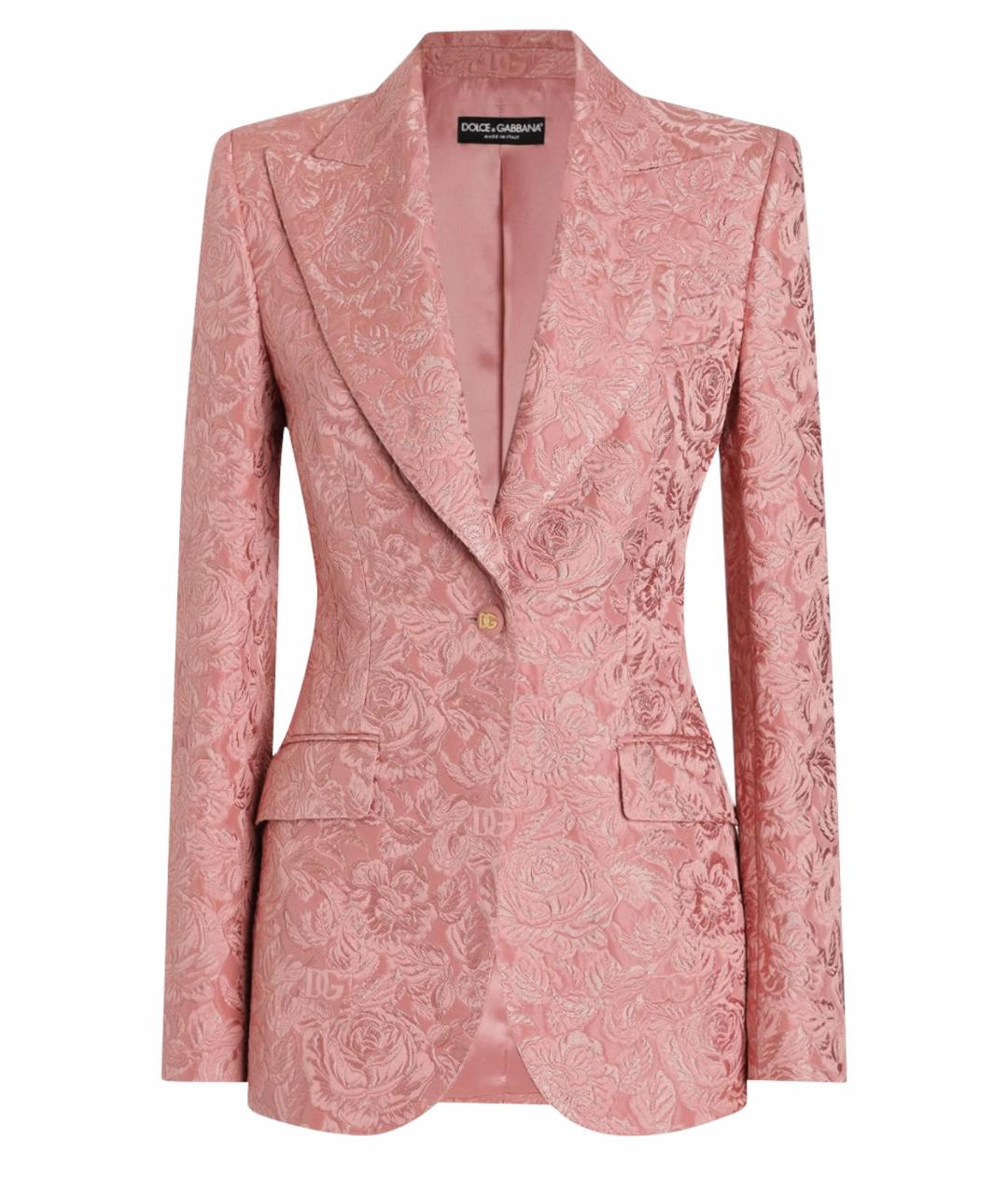 DOLCE&GABBANA Розовый хлопковый жакет/пиджак, фото 1
