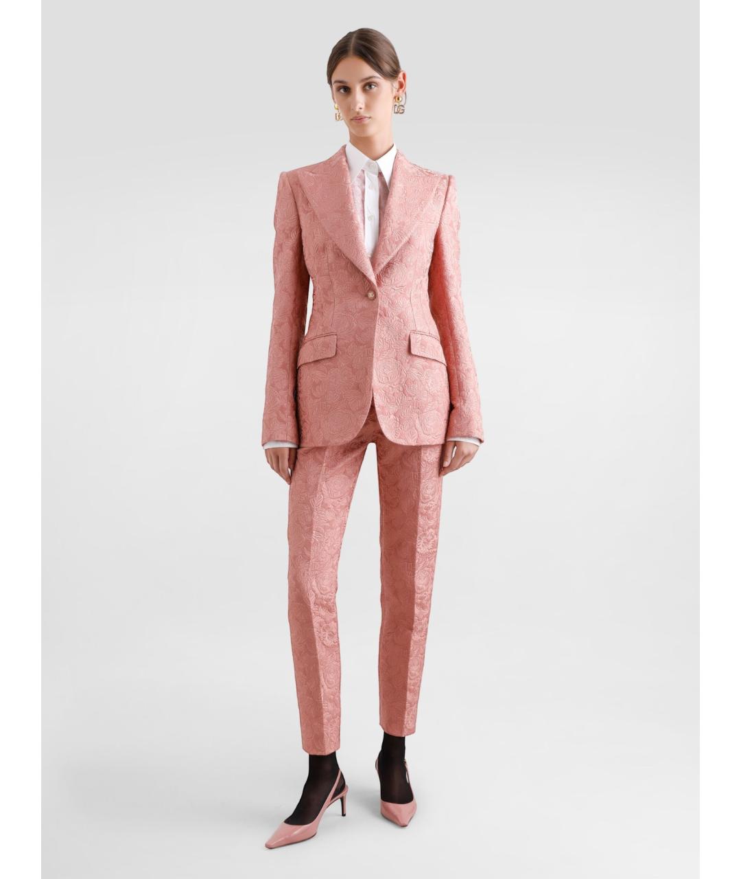 DOLCE&GABBANA Розовый хлопковый жакет/пиджак, фото 2