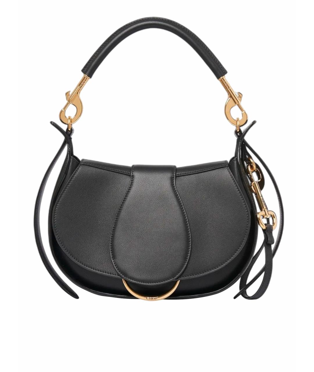 CHLOE Черная кожаная сумка через плечо, фото 1