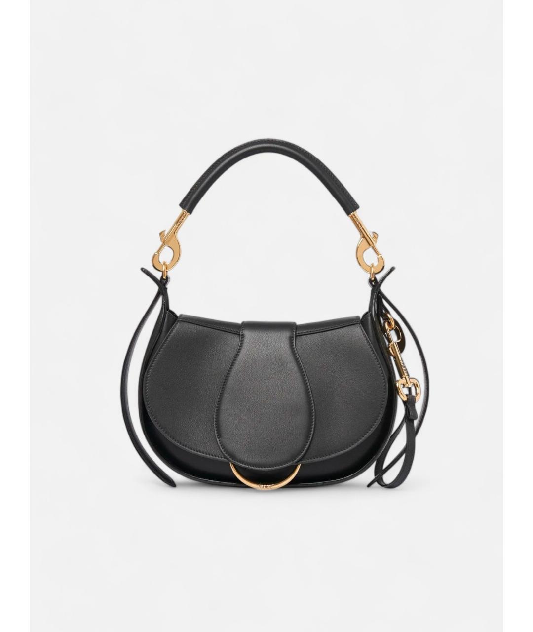 CHLOE Черная кожаная сумка через плечо, фото 3