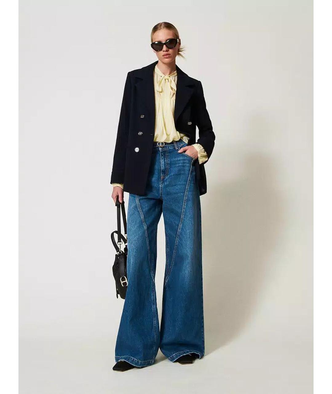 TWIN-SET Черное пальто, фото 2