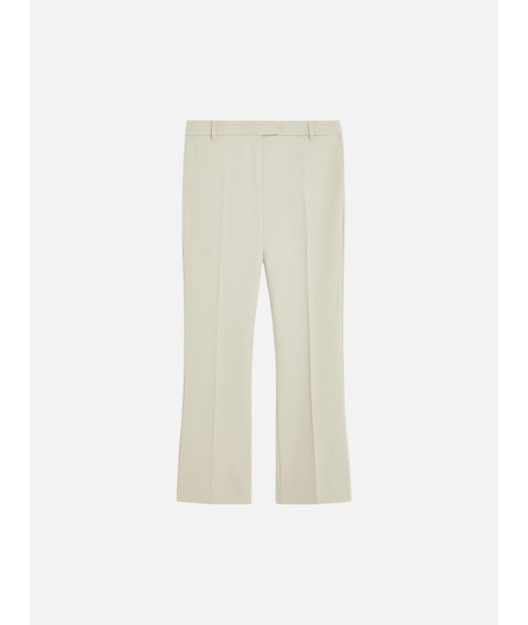 'S MAX MARA Белые вискозные прямые брюки, фото 5