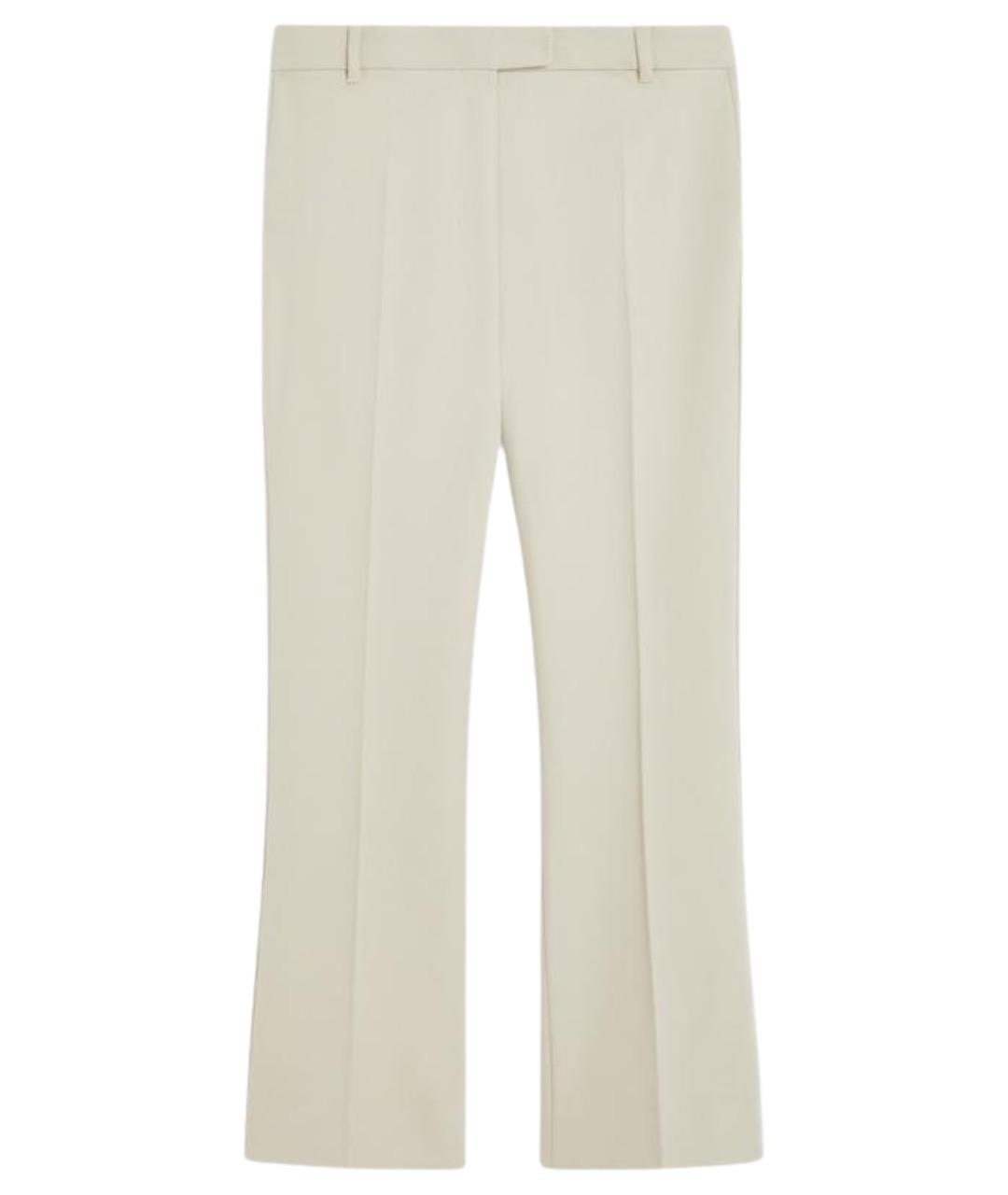 'S MAX MARA Белые вискозные прямые брюки, фото 1