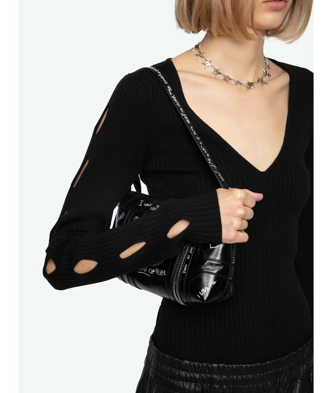 ZADIG & VOLTAIRE Черный шерстяной джемпер / свитер, фото 6