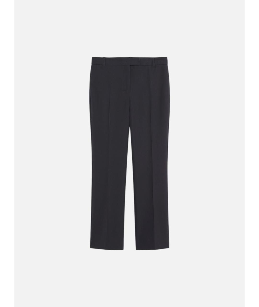 'S MAX MARA Черные вискозные прямые брюки, фото 5