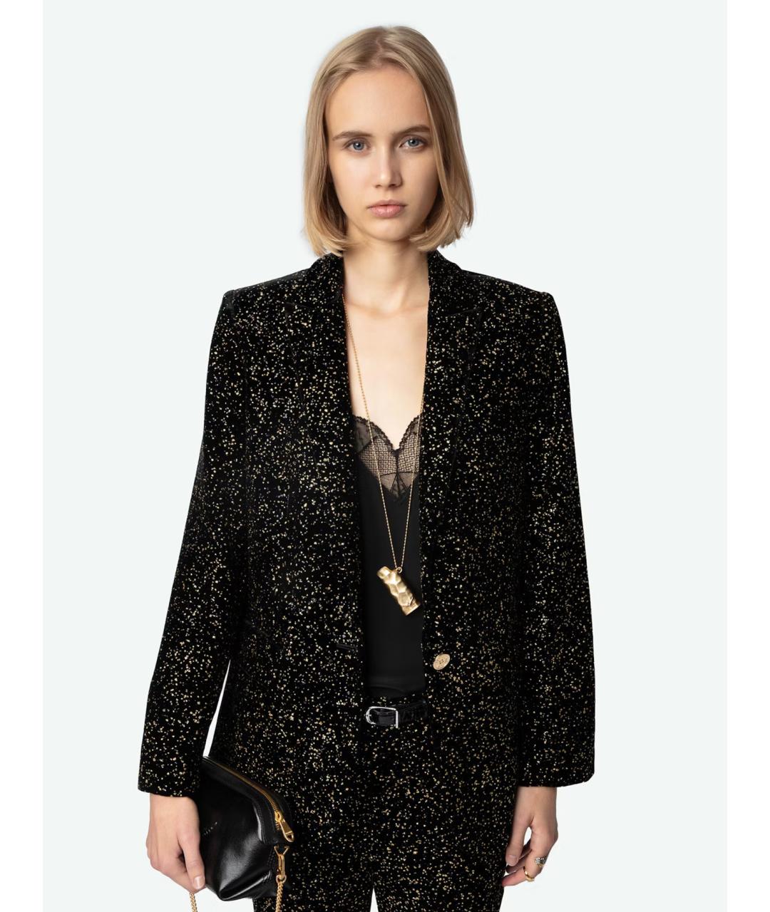 ZADIG & VOLTAIRE Черный вискозный жакет/пиджак, фото 3