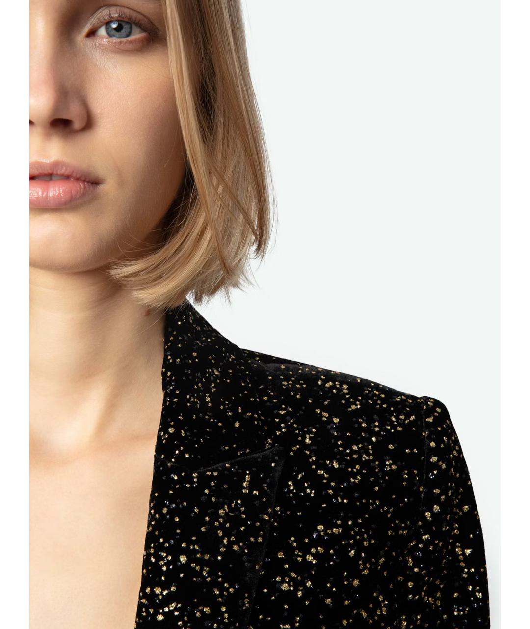 ZADIG & VOLTAIRE Черный вискозный жакет/пиджак, фото 8