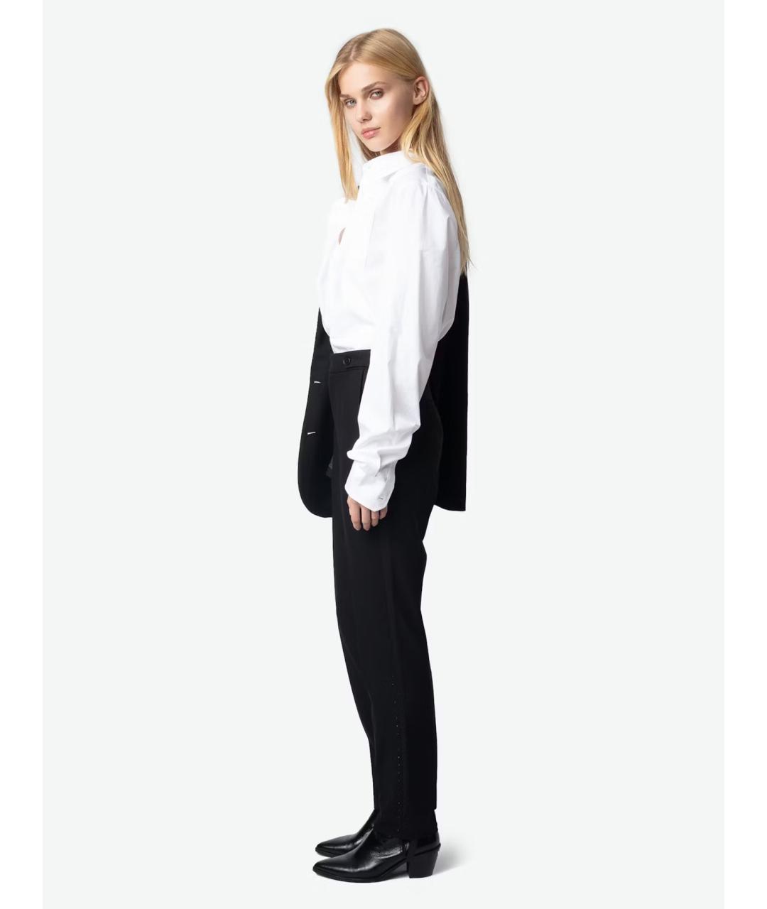 ZADIG & VOLTAIRE Черные полиэстеровые прямые брюки, фото 4