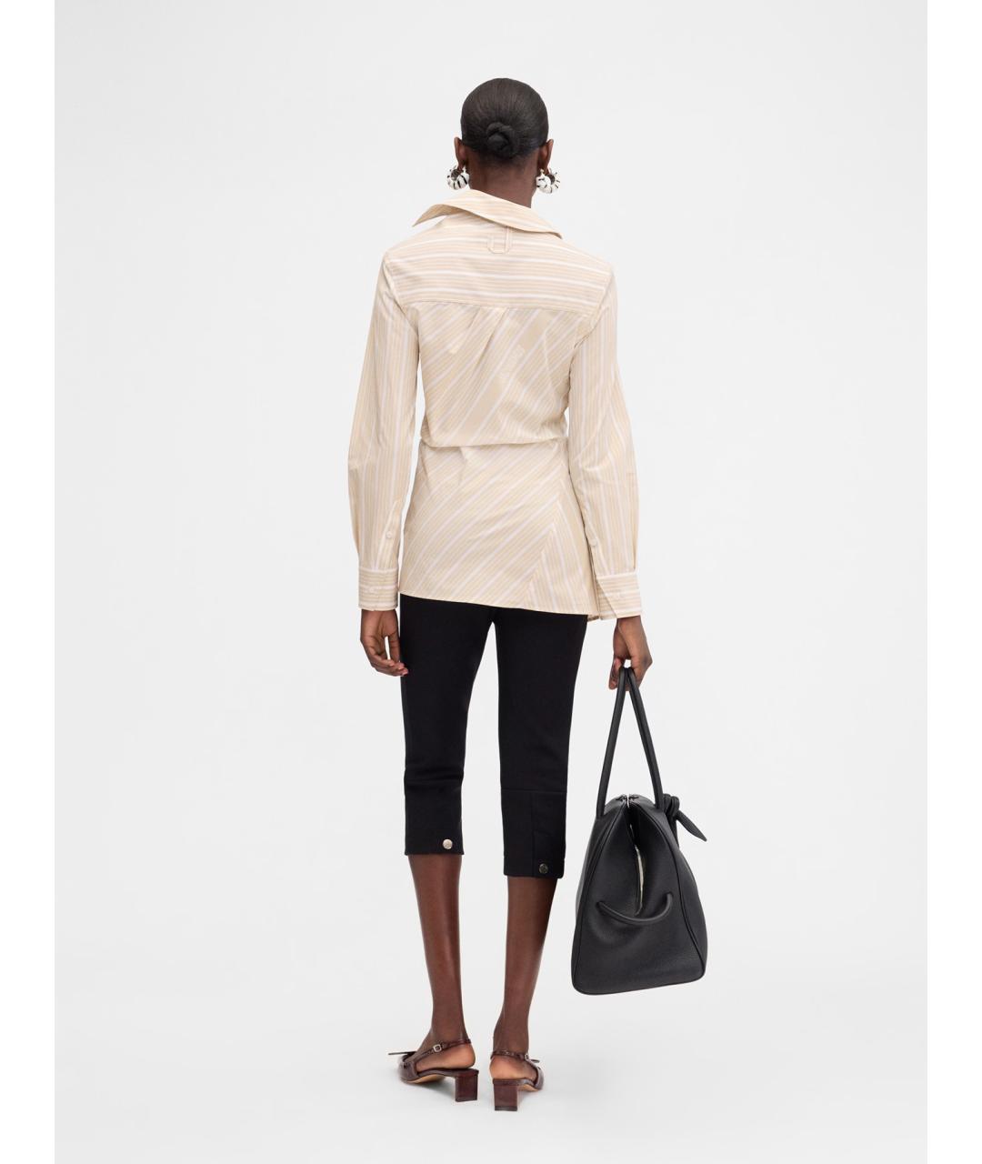 JACQUEMUS Бежевая хлопковая рубашка, фото 4