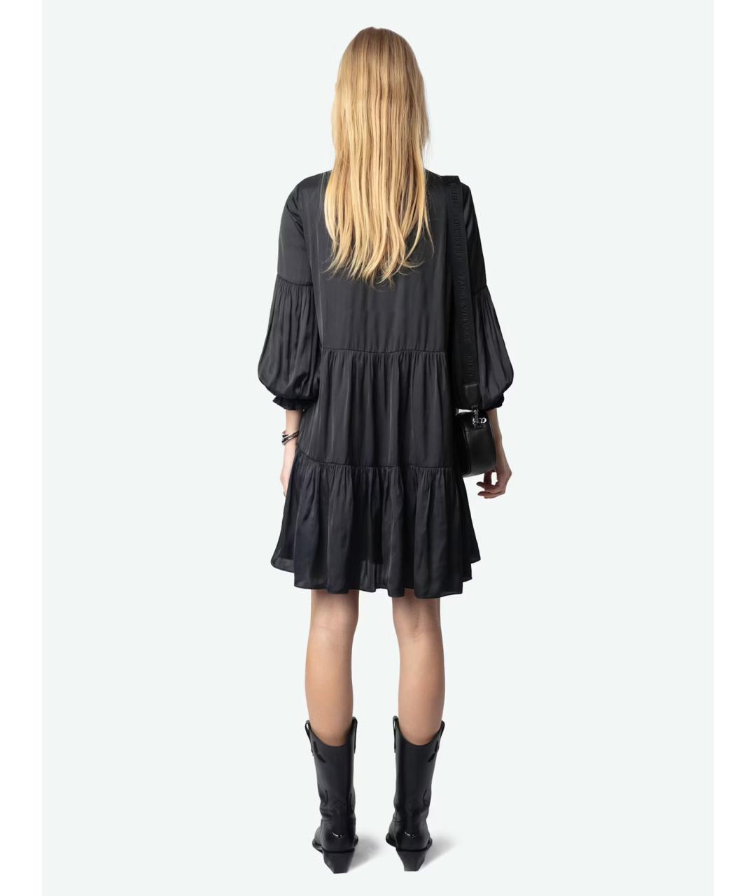 ZADIG & VOLTAIRE Черное полиэстеровое повседневное платье, фото 3