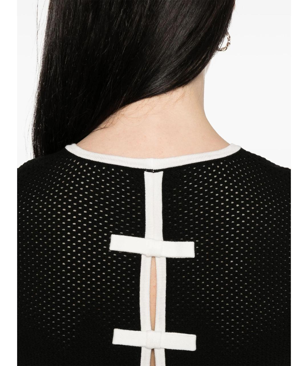 ELISABETTA FRANCHI Черный вискозный джемпер / свитер, фото 5