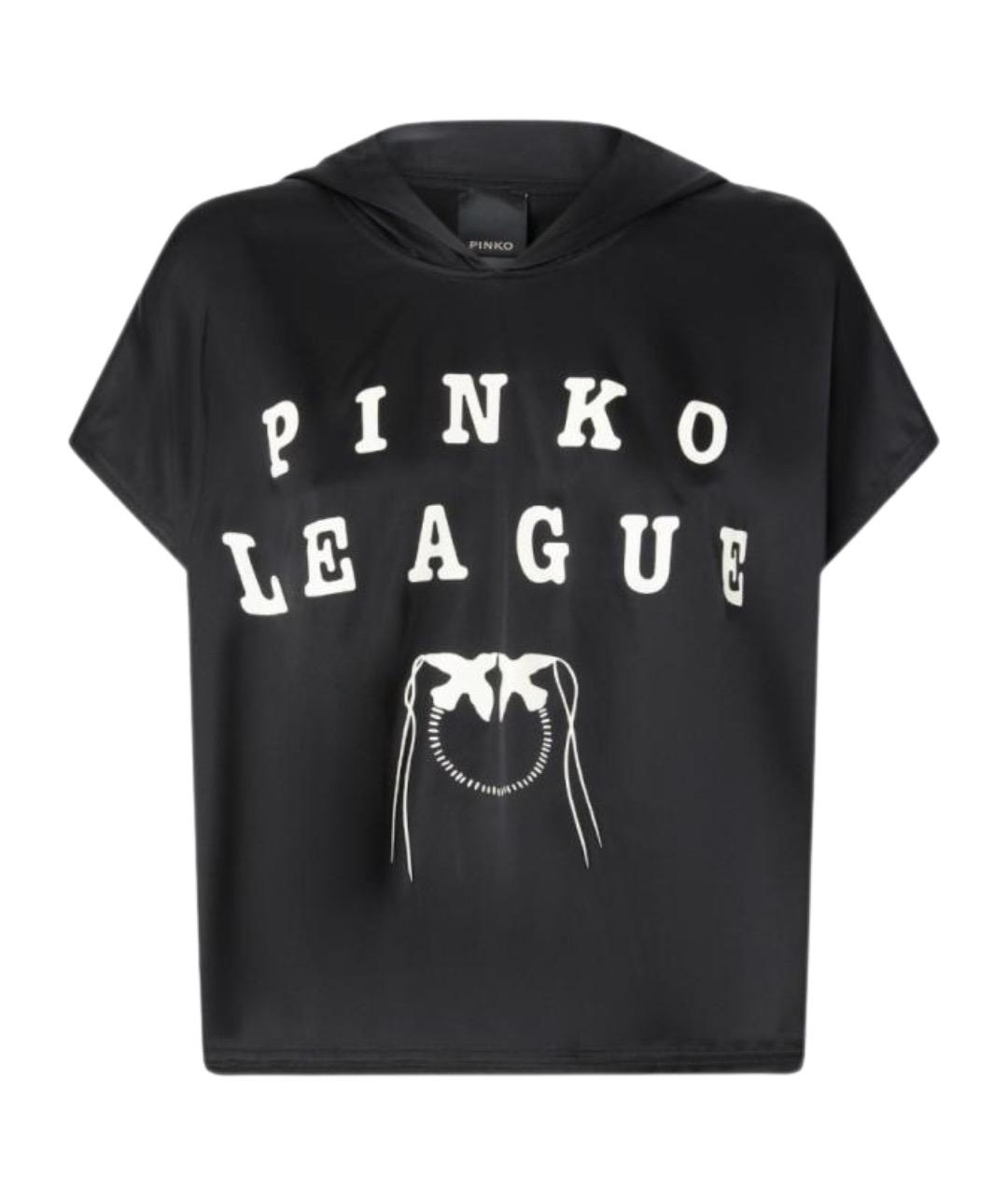 PINKO Черная вискозная блузы, фото 1