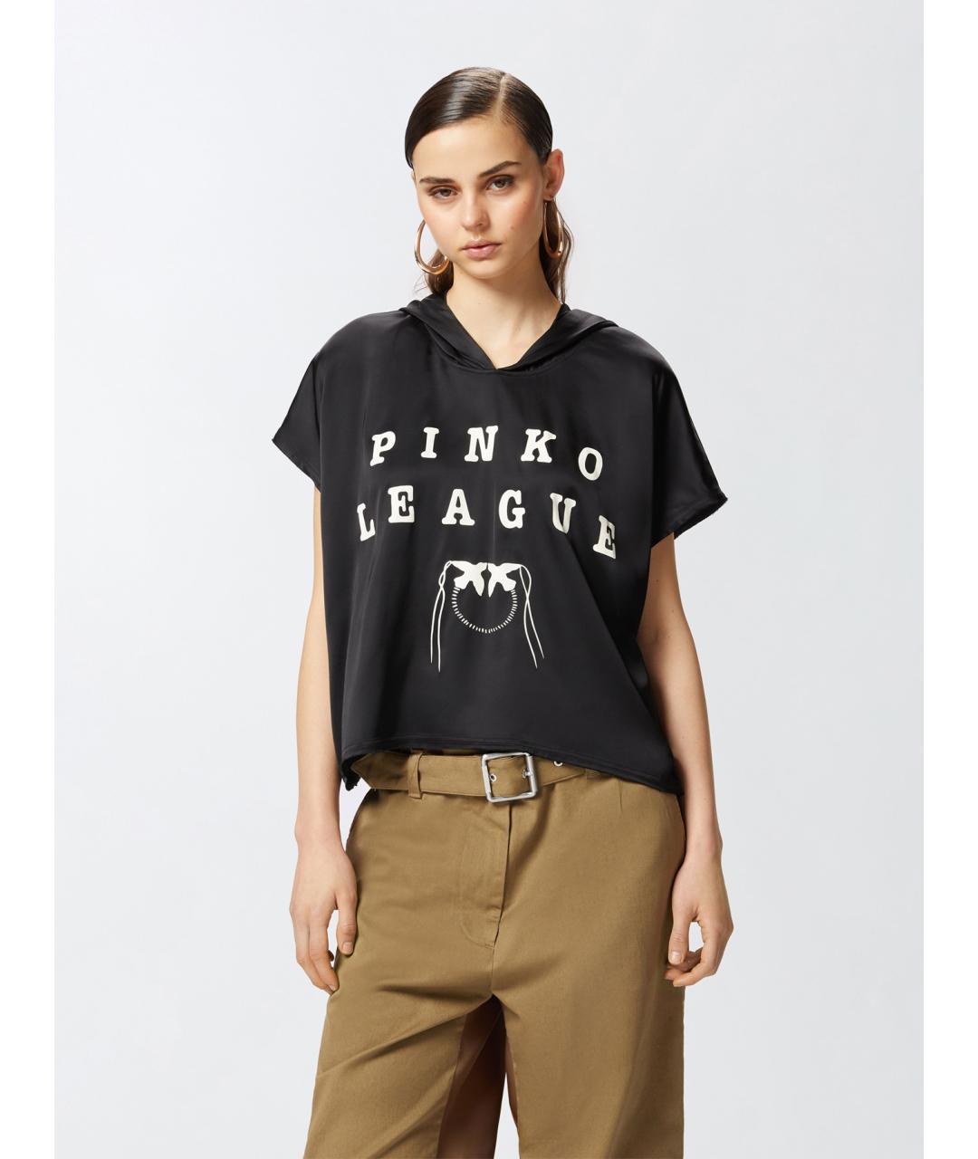 PINKO Черная вискозная блузы, фото 3