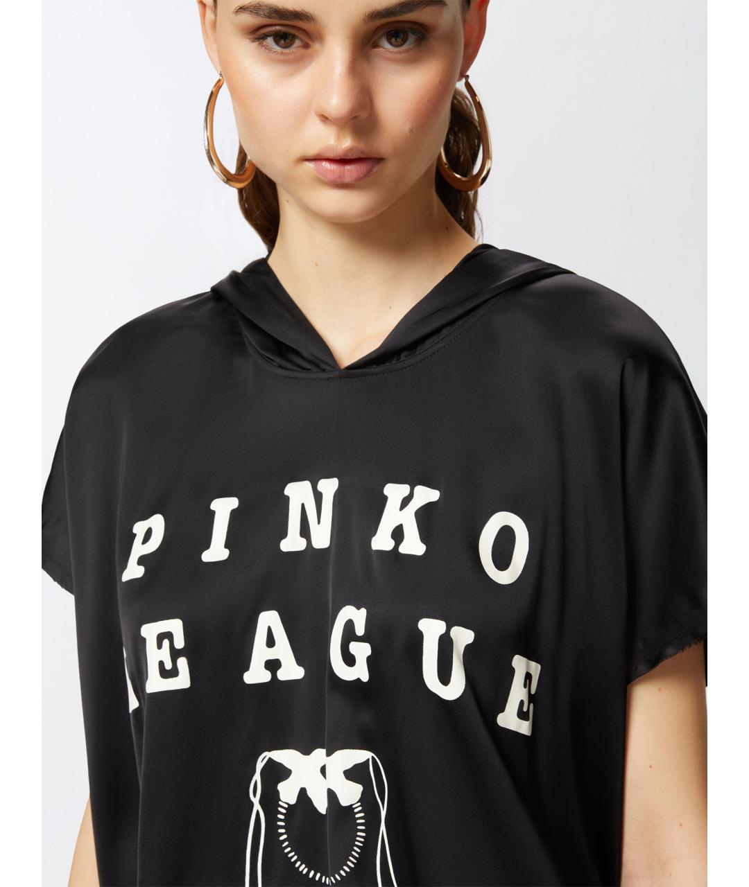 PINKO Черная вискозная блузы, фото 5