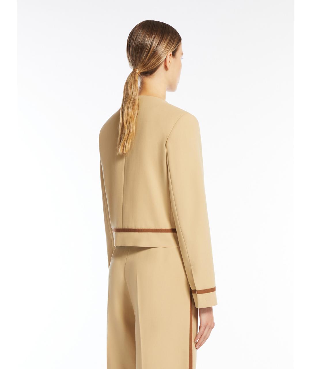 MAX MARA Бежевая хлопковая куртка, фото 4